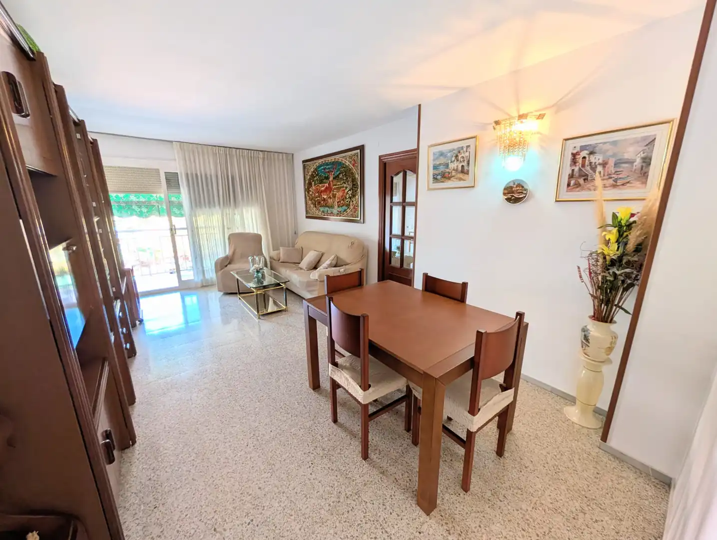 Sala de estar de Piso en venta en Badalona con Aire acondicionado, Amueblado y Balcón