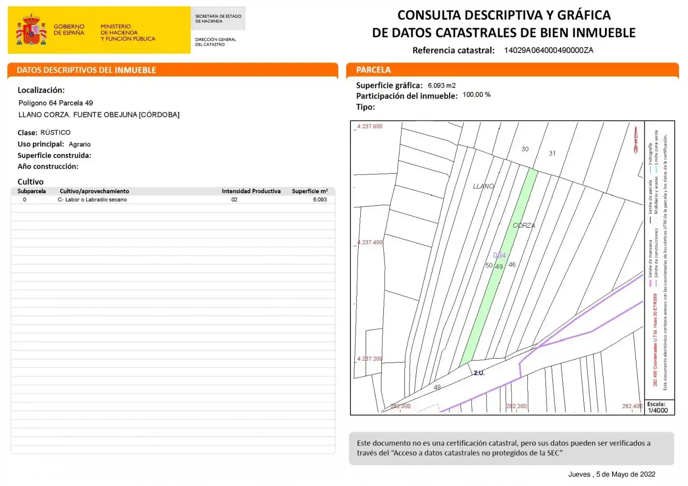 Terreny residencial en venda a Fuente Obejuna, imagen 6
