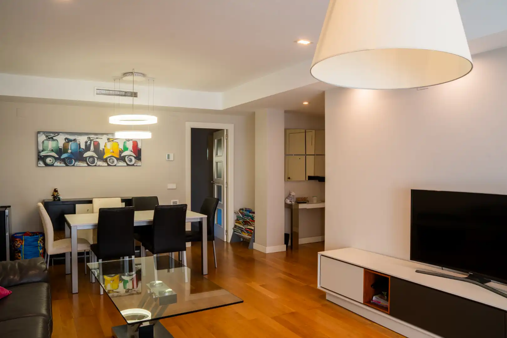 Living room of Flat for sale in Alboraya  with Air Conditioner, Parquet flooring and Storage room