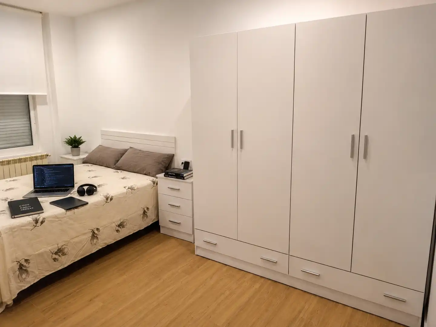 Schlafzimmer von Wohnung zur Miete in Medio Cudeyo mit Heizung, Möbliert und Ofen