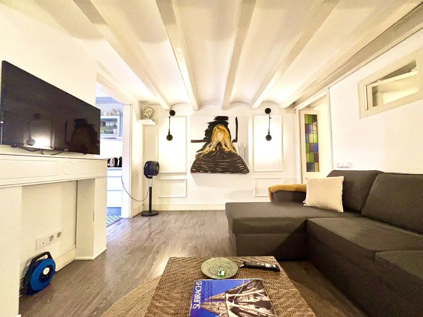 Sala de estar de Apartamento para compartir en Barcelona con Aire acondicionado, Calefacción y Terraza