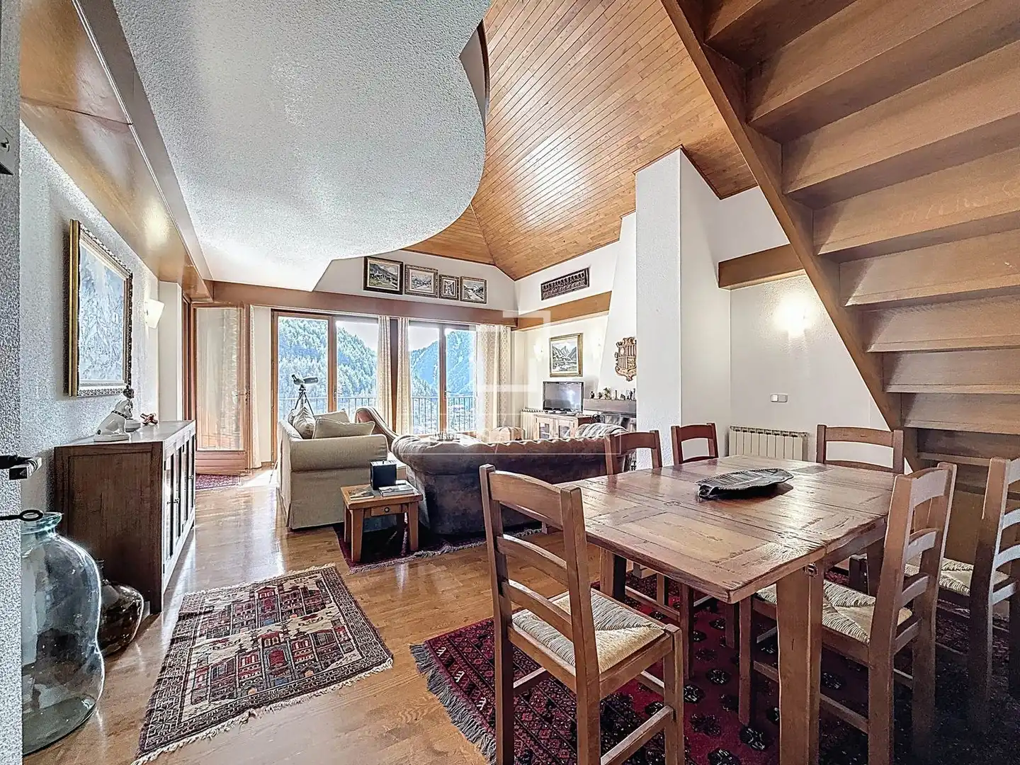 Sala de estar de Piso de alquiler en La Massana con Calefacción, Parquet y Terraza