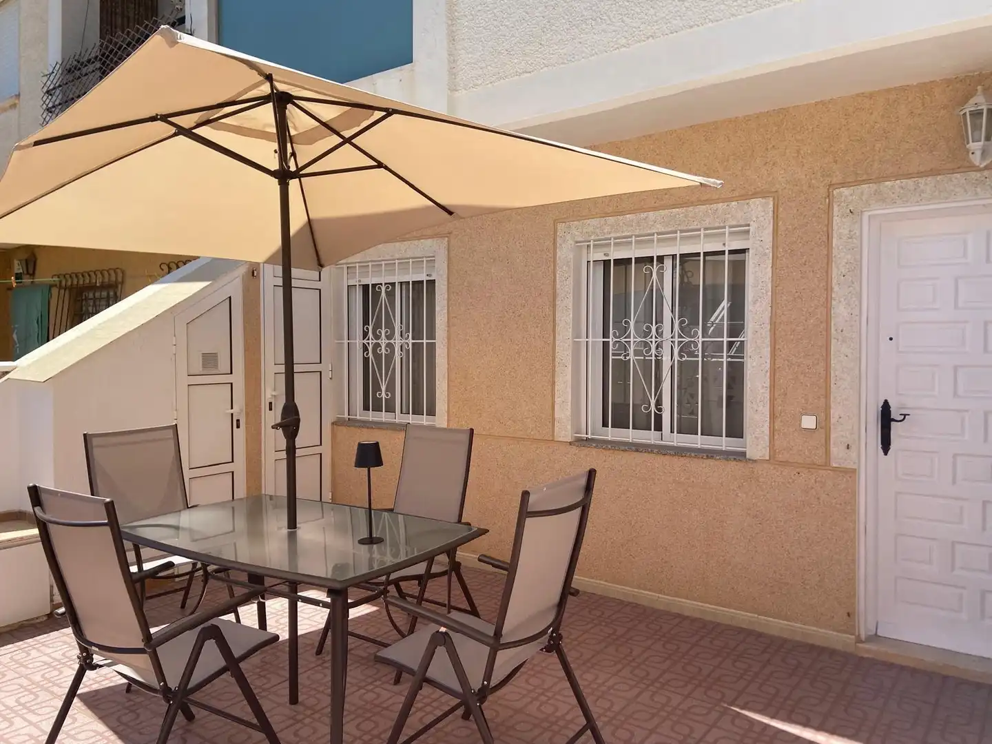 Terrasse von Einfamilien-Reihenhaus zur Miete in San Javier mit Klimaanlage, Möbliert und Waschmaschine