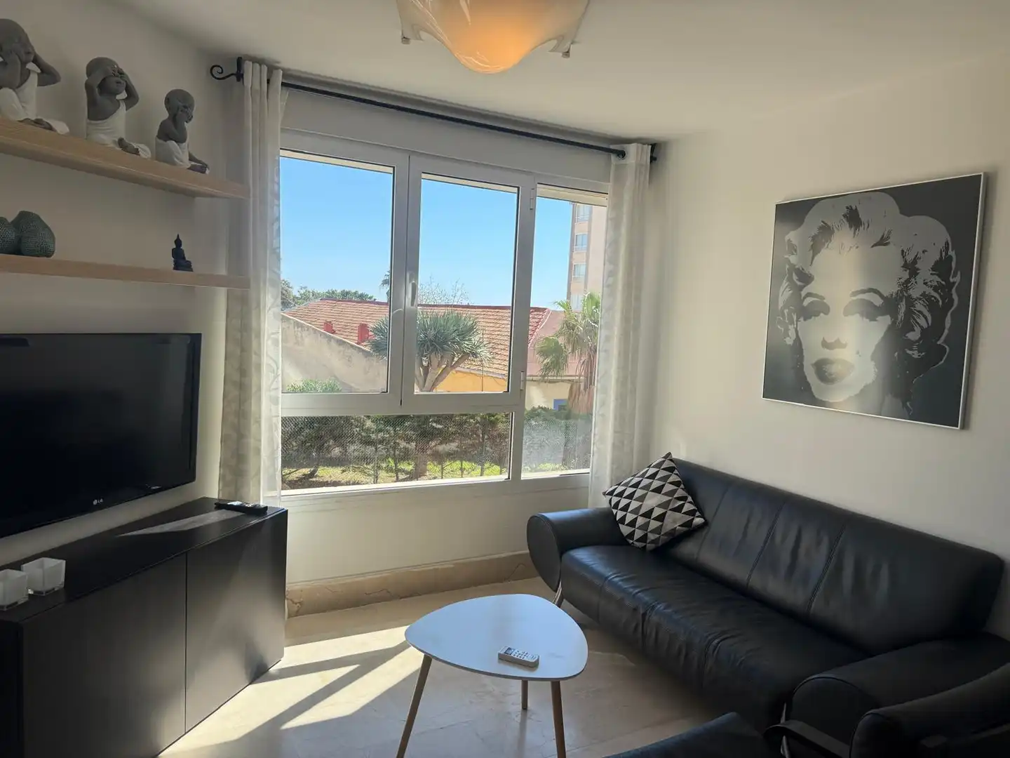 Living room of Apartments for sale in Calpe / Calp  with Air Conditioner, Furnished and Community pool