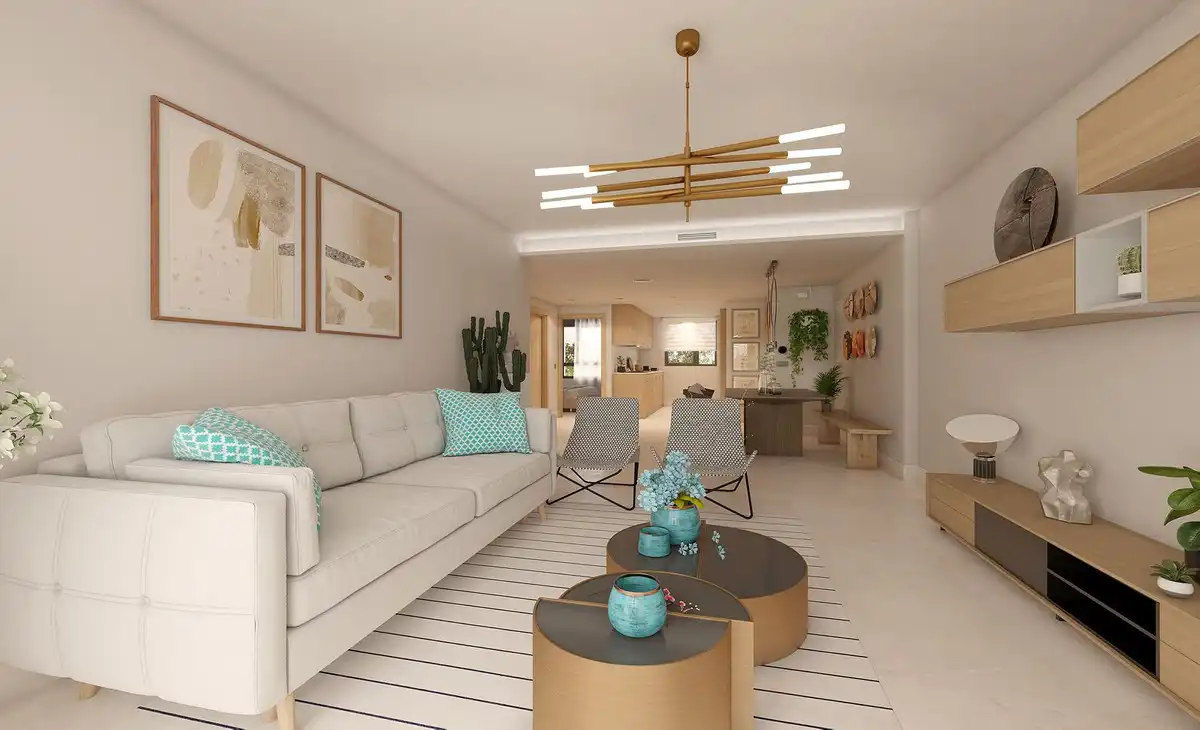 Sala de estar de Apartamento en venta en Casares con Aire acondicionado, Terraza y Piscina comunitaria