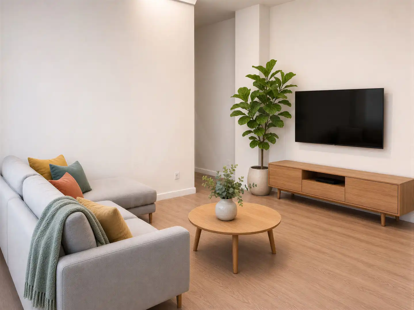 Living room of Flat for rent in Barcelona  with Air Conditioner and Heating