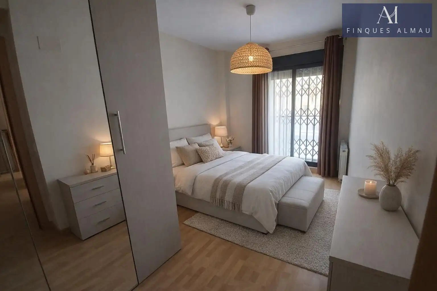 Schlafzimmer von Erdgeschoss zum Verkauf in Vilanova i la Geltrú mit Klimaanlage, Heizung und Privatgarten