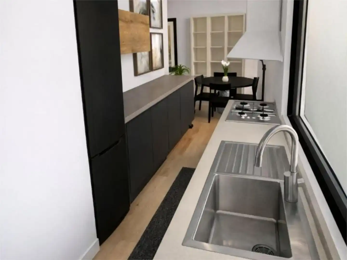 Cocina de Piso en venta en Montgat con Aire acondicionado, Parquet y Amueblado