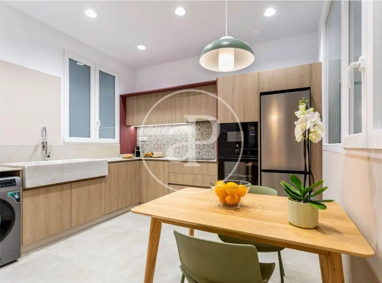 Cocina de Piso de alquiler en Valencia con Aire acondicionado, Calefacción y Terraza
