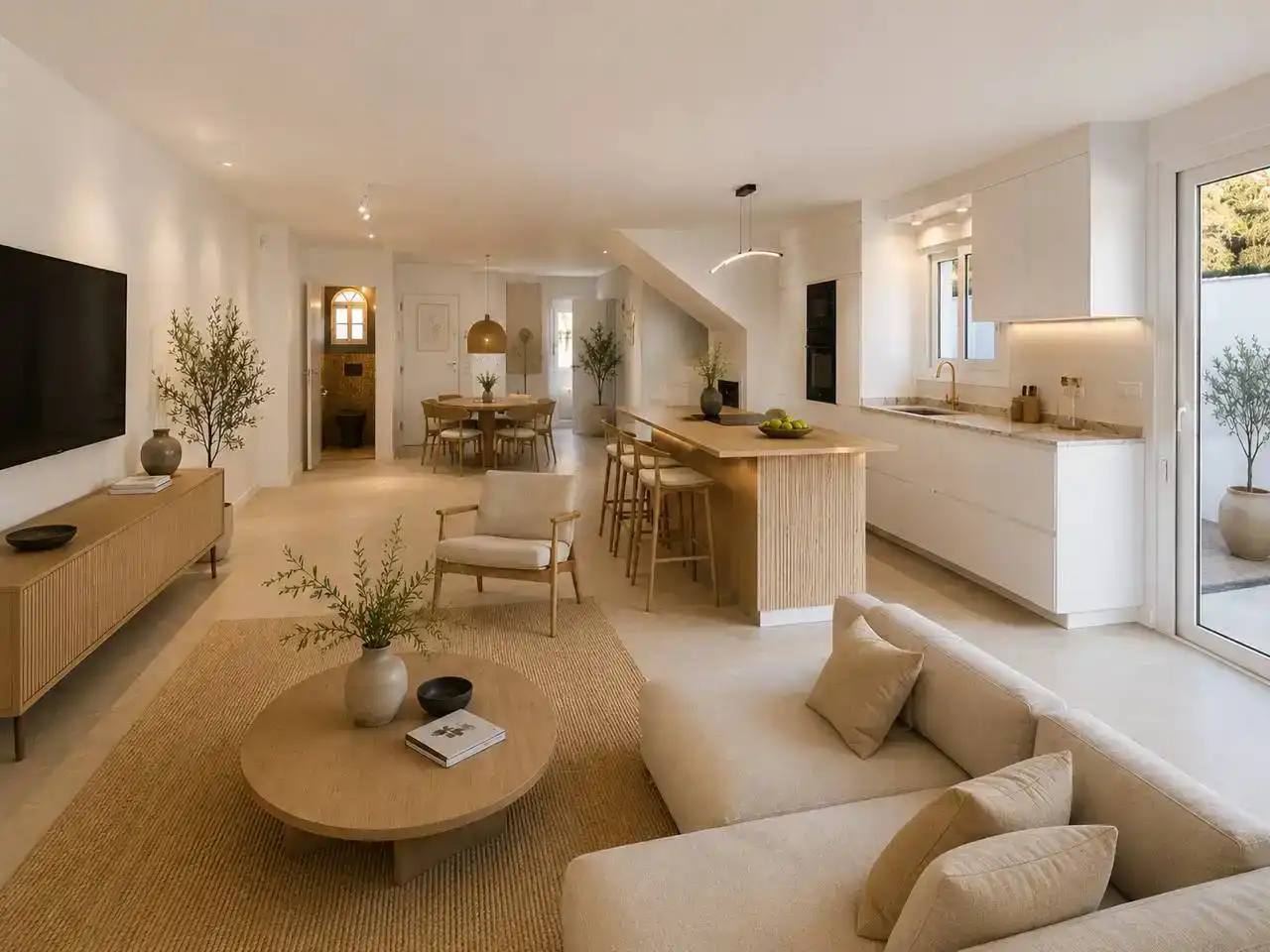 Living room of Houses for sale in Marbella  with Air Conditioner, Swimming Pool and Balcony