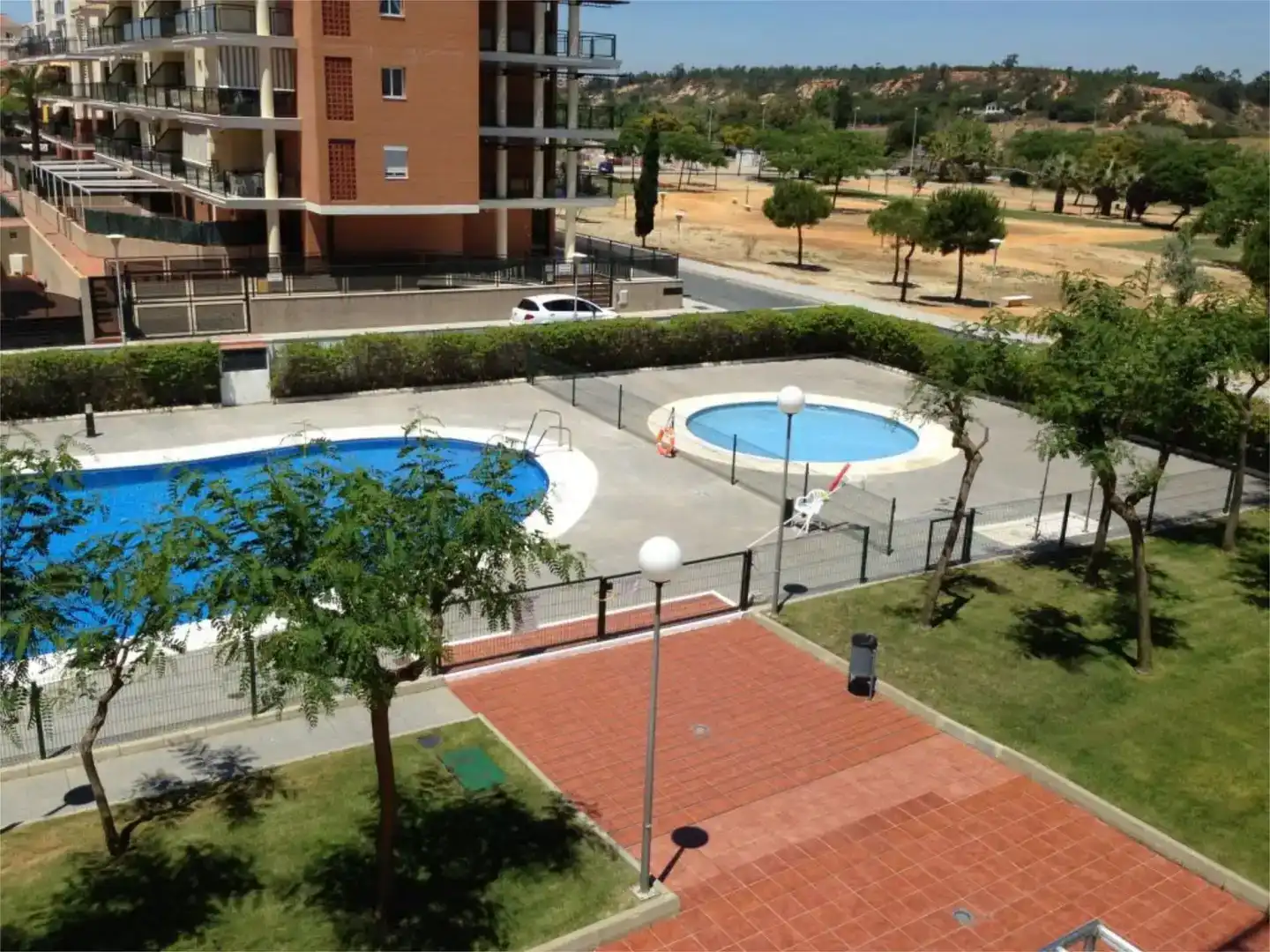 Schwimmbecken von Wohnung zur Miete in La Antilla mit Privatgarten, Schwimmbad und Möbliert