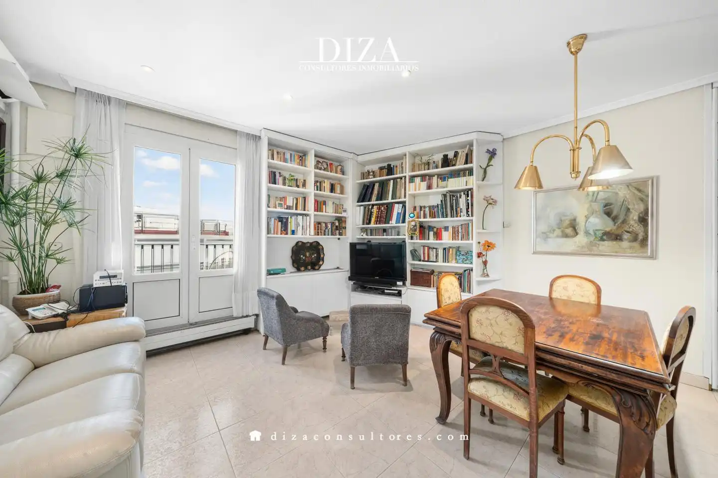 Living room of Attic for sale in Madrid  with Air Conditioner, Heating and Parquet flooring