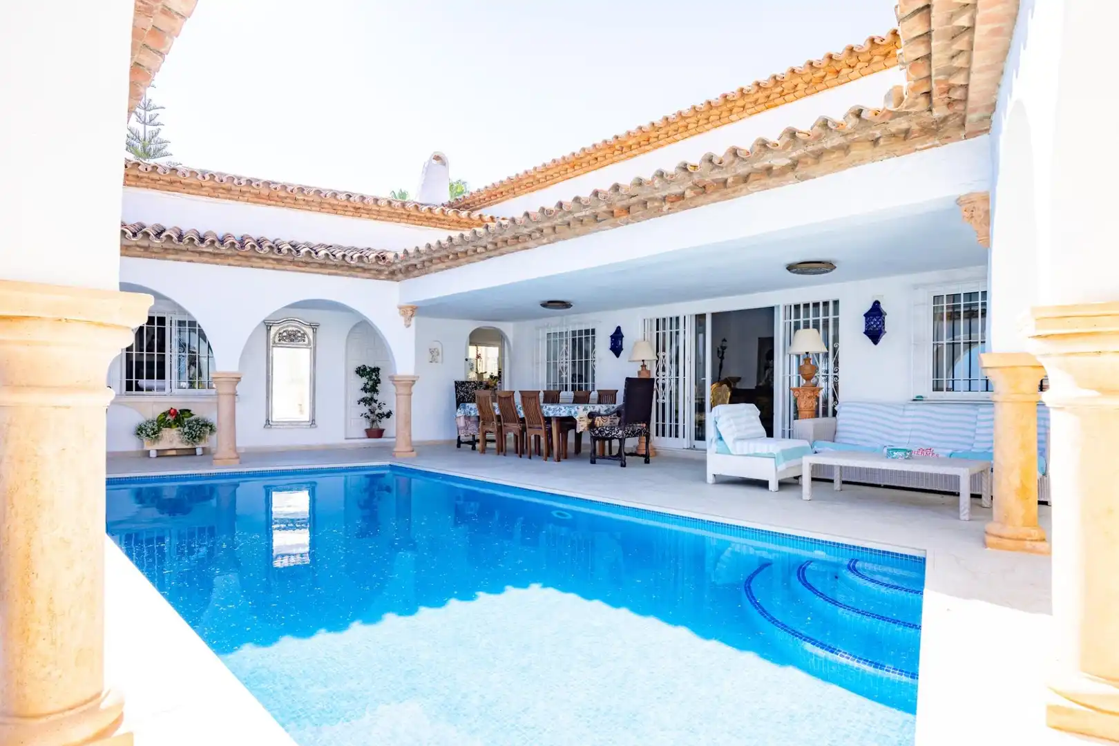 Piscina de Casa o xalet de lloguer en Marbella amb Aire condicionat, Jardí privat i Terrassa