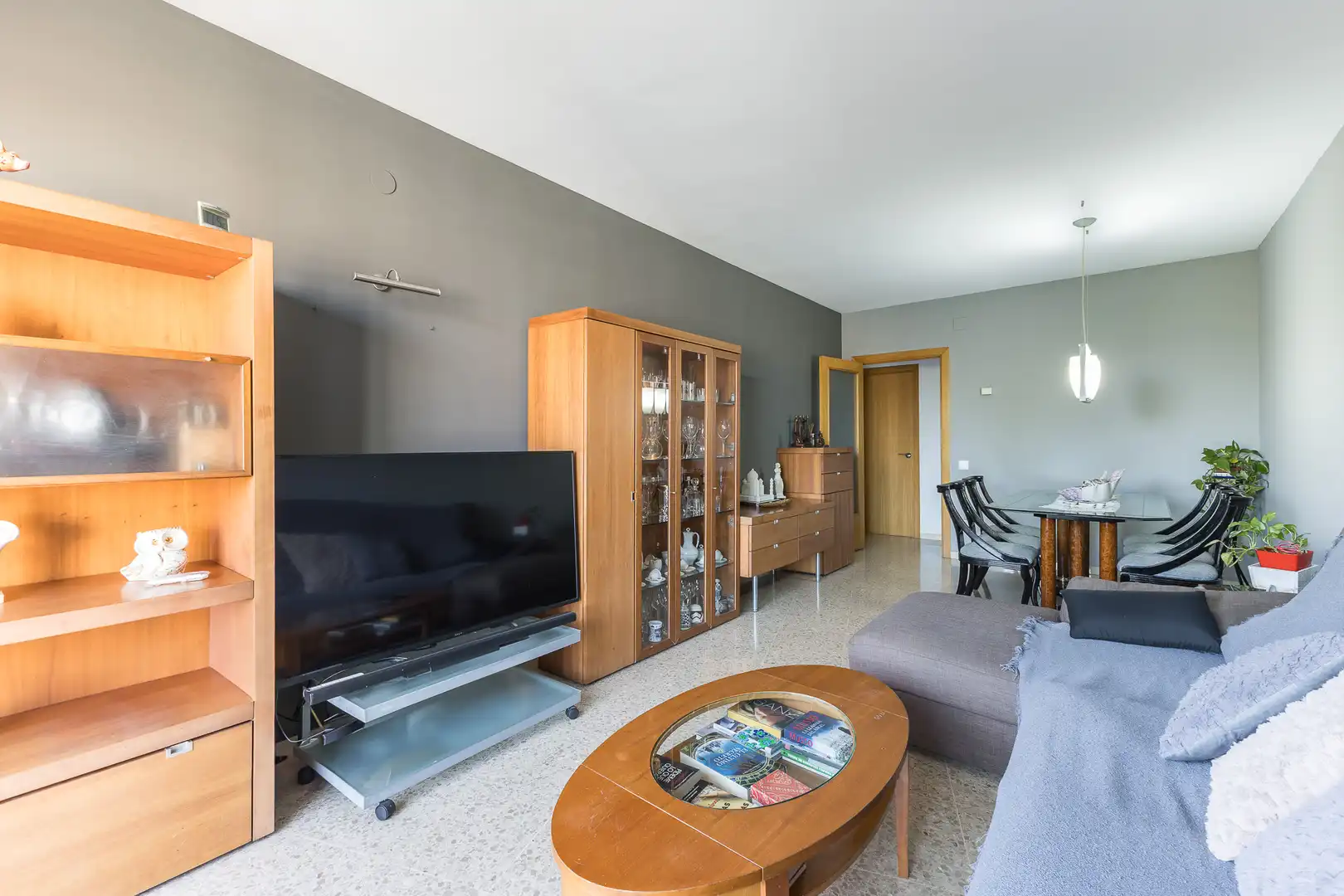 Wohnzimmer von Wohnung zum Verkauf in Barcelona mit Klimaanlage, Heizung und Terrasse