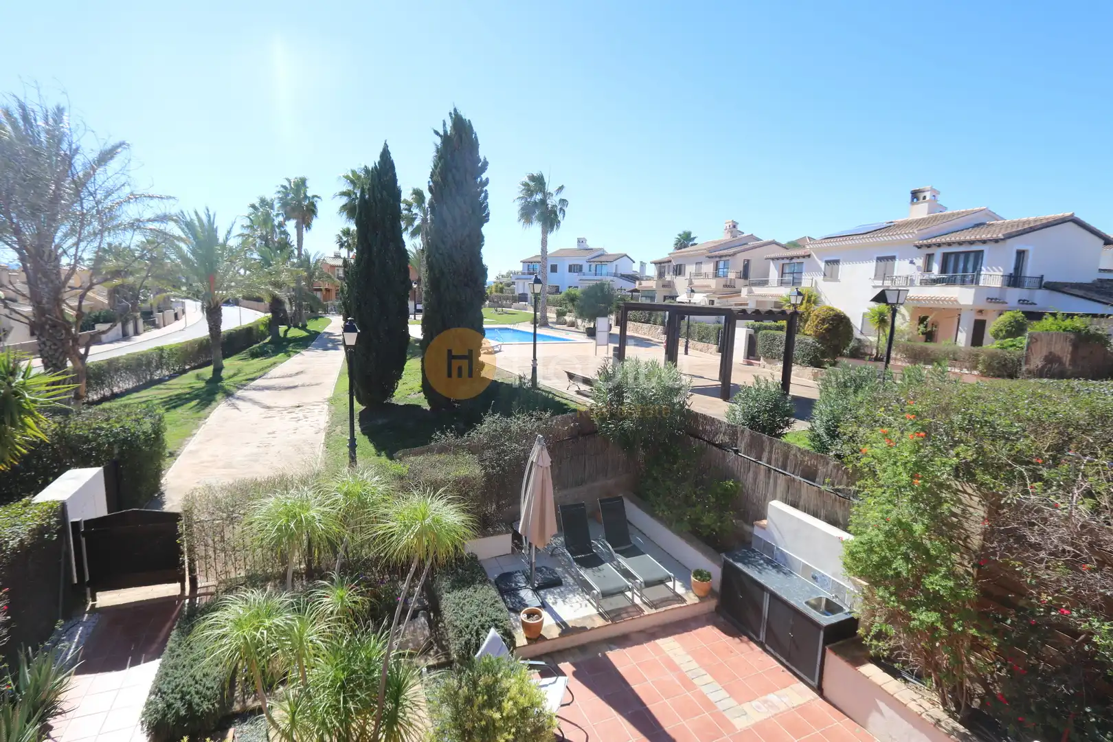 Jardí de Casa adosada en venda en Fuente Álamo de Murcia amb Aire condicionat, Calefacció i Jardí privat
