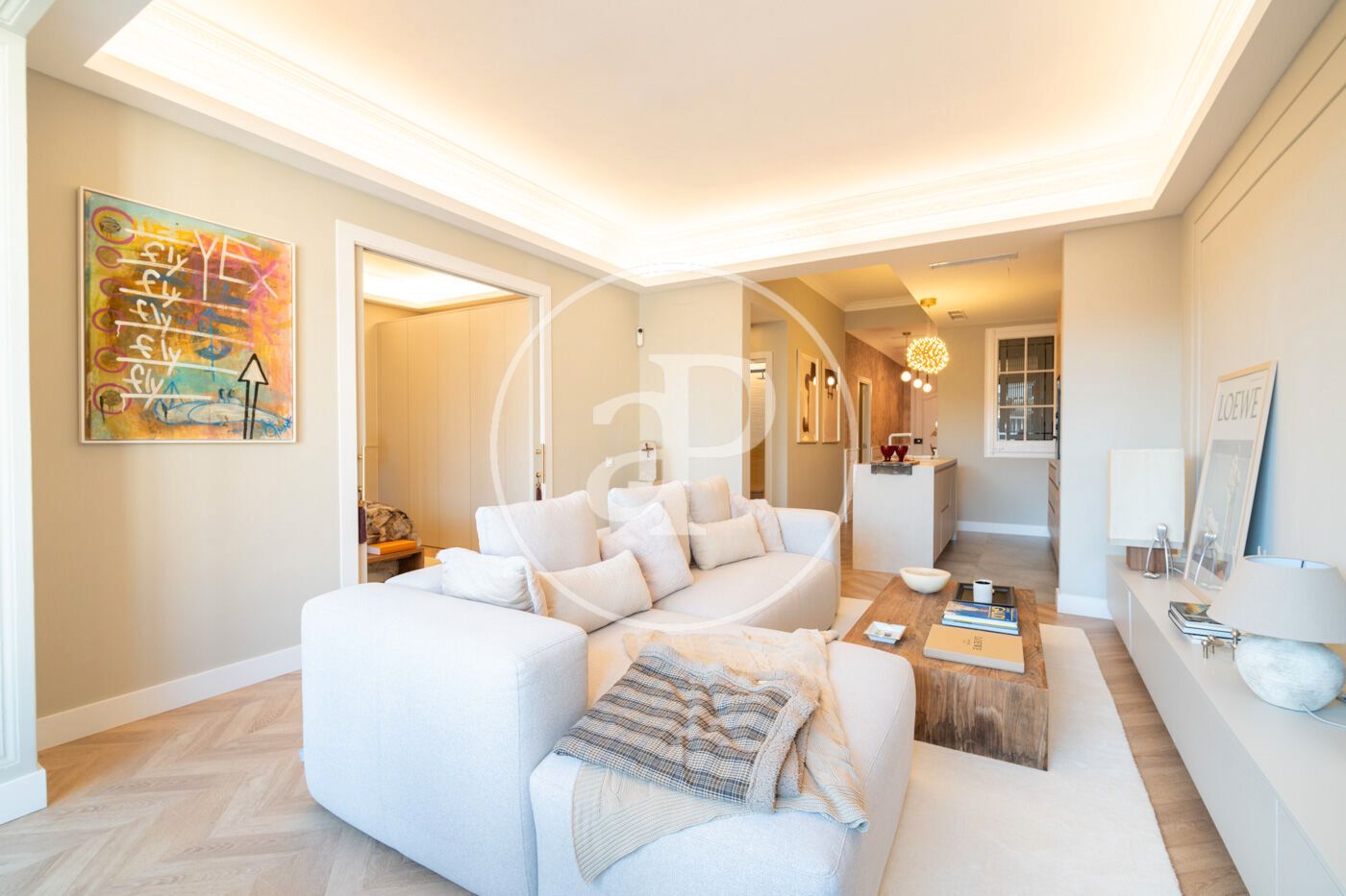 Sala d'estar de Pis en venda en  Barcelona Capital amb Aire condicionat, Calefacció i Moblat