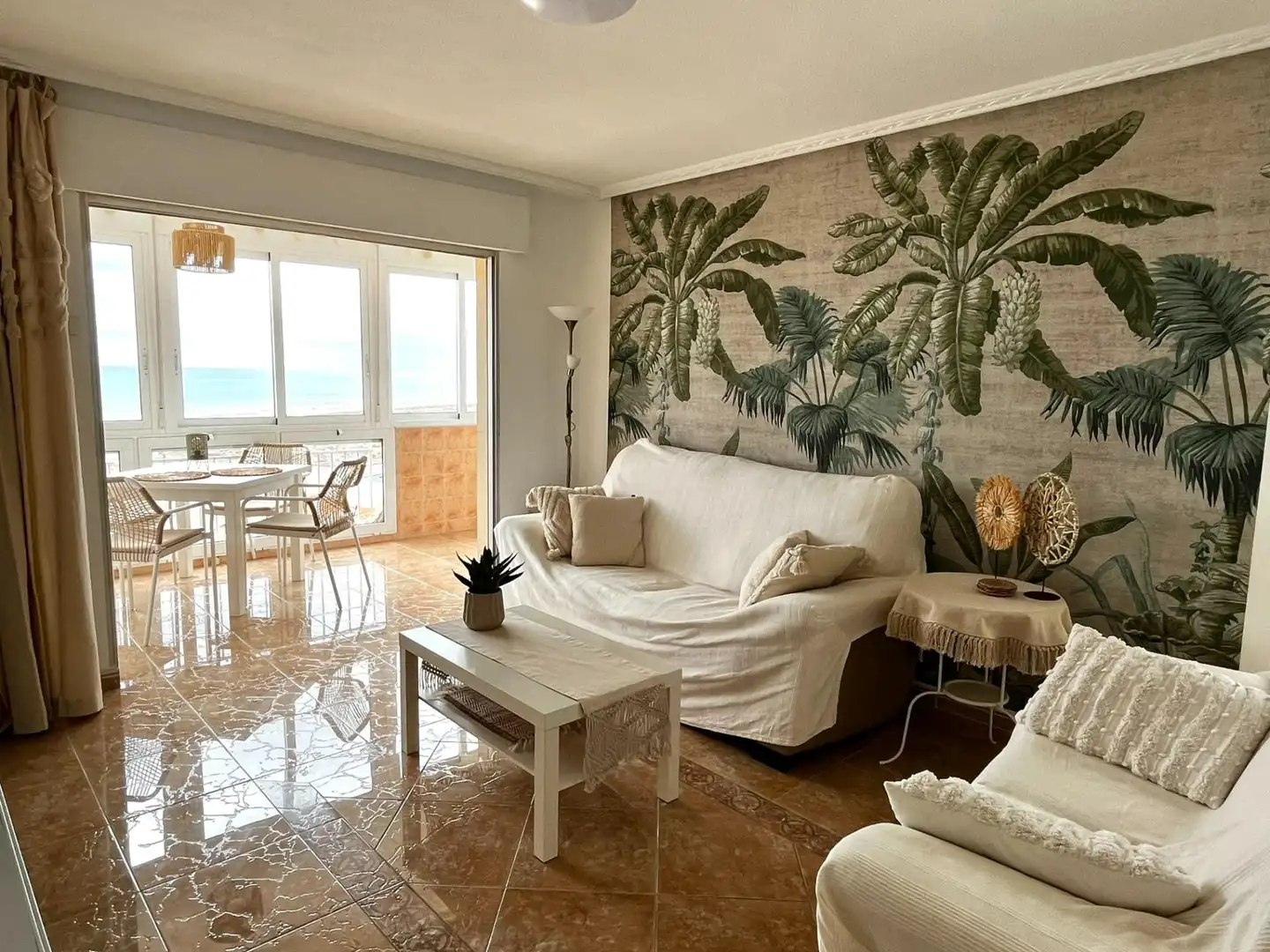 Living room of Apartments for rent in Torrevieja  with Air Conditioner, Private garden and Terrace