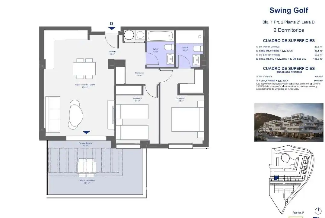 Apartament amb piscina en venda a San Juan de los Terreros, imagen 11
