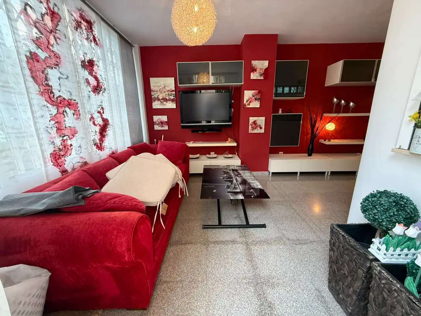 Living room of Flat for rent in El Campello  with Air Conditioner, Heating and Terrace