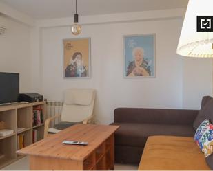 Living room of Flat to rent in  Madrid Capital  with Air Conditioner and Balcony