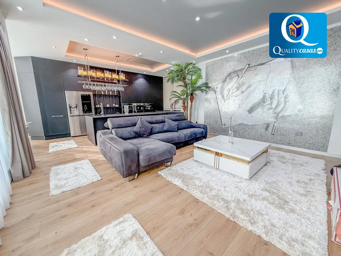 Sala de estar de Casa o chalet en venta en Busot con Aire acondicionado, Calefacción y Terraza