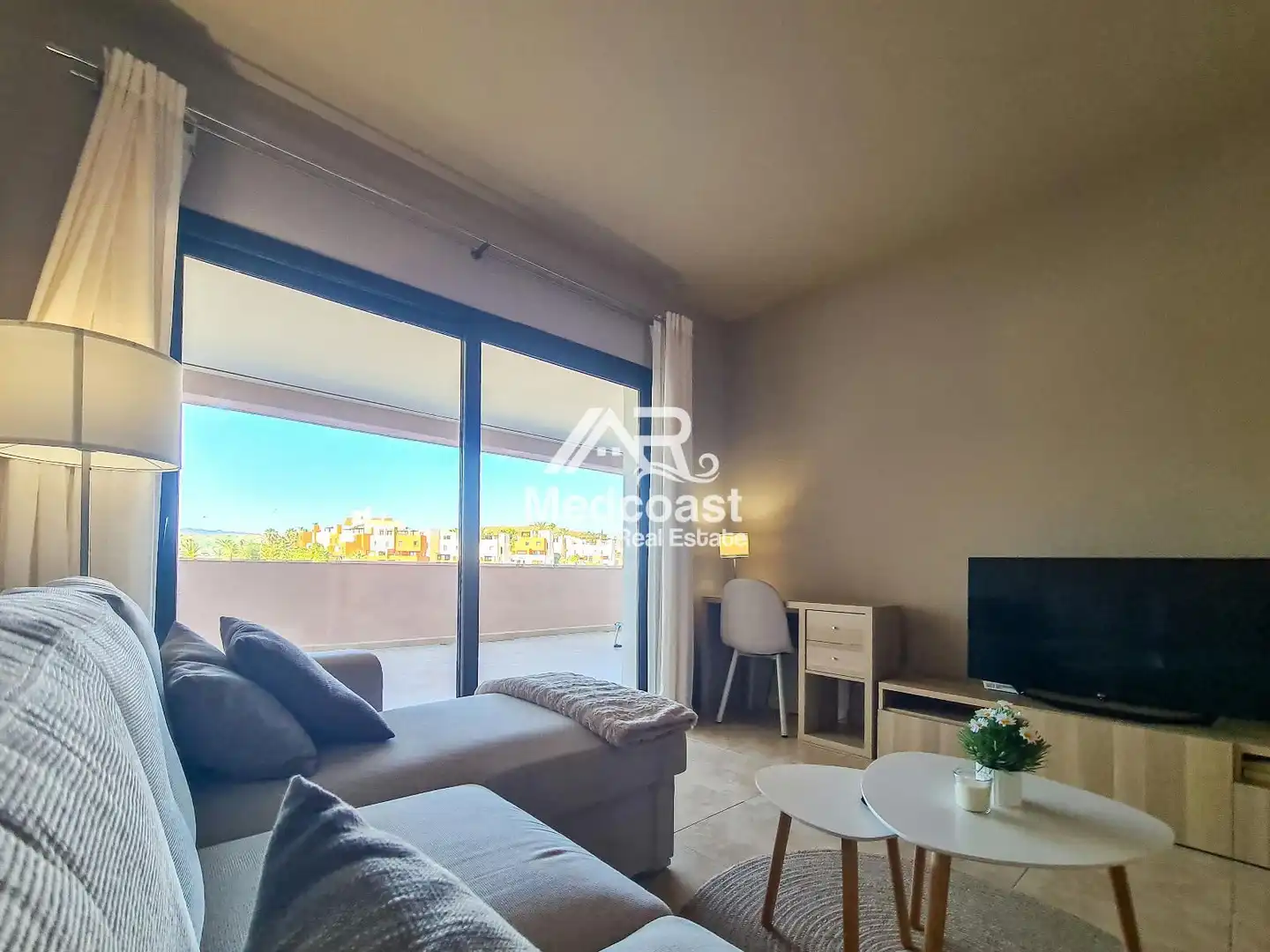 Living room of Flat for sale in Vera  with Air Conditioner, Terrace and Storage room