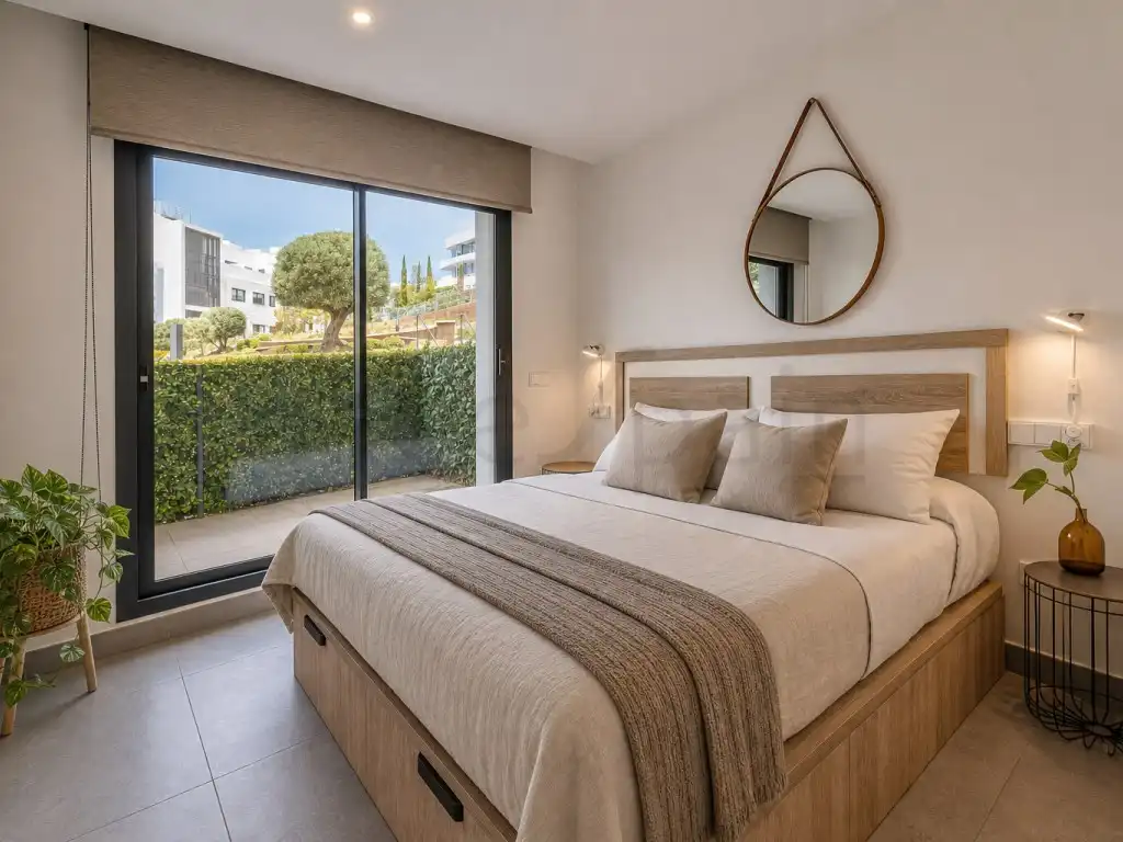 Dormitori de Apartament en venda en Fuengirola amb Jardí privat, Moblat i Piscina comunitària