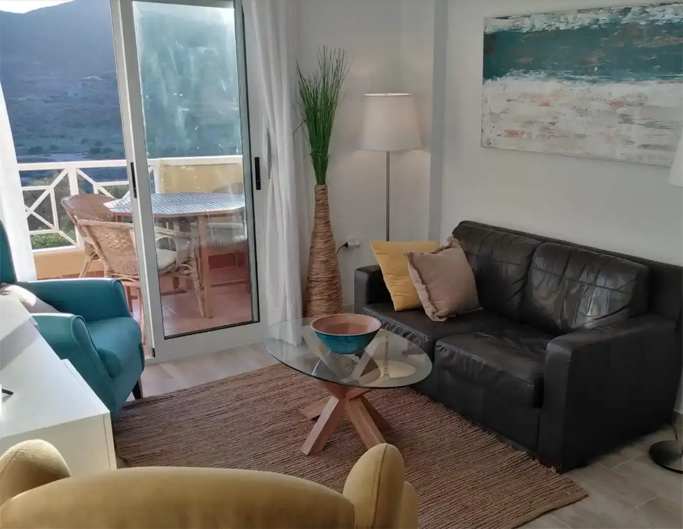 Wohnzimmer von Wohnung zur Miete in Cartagena mit Klimaanlage, Privatgarten und Abstellraum