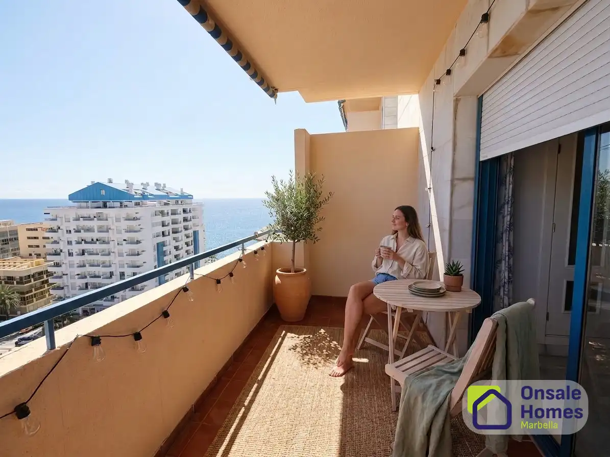 Terrasse von Wohnung zum Verkauf in Marbella mit Abstellraum und Balkon