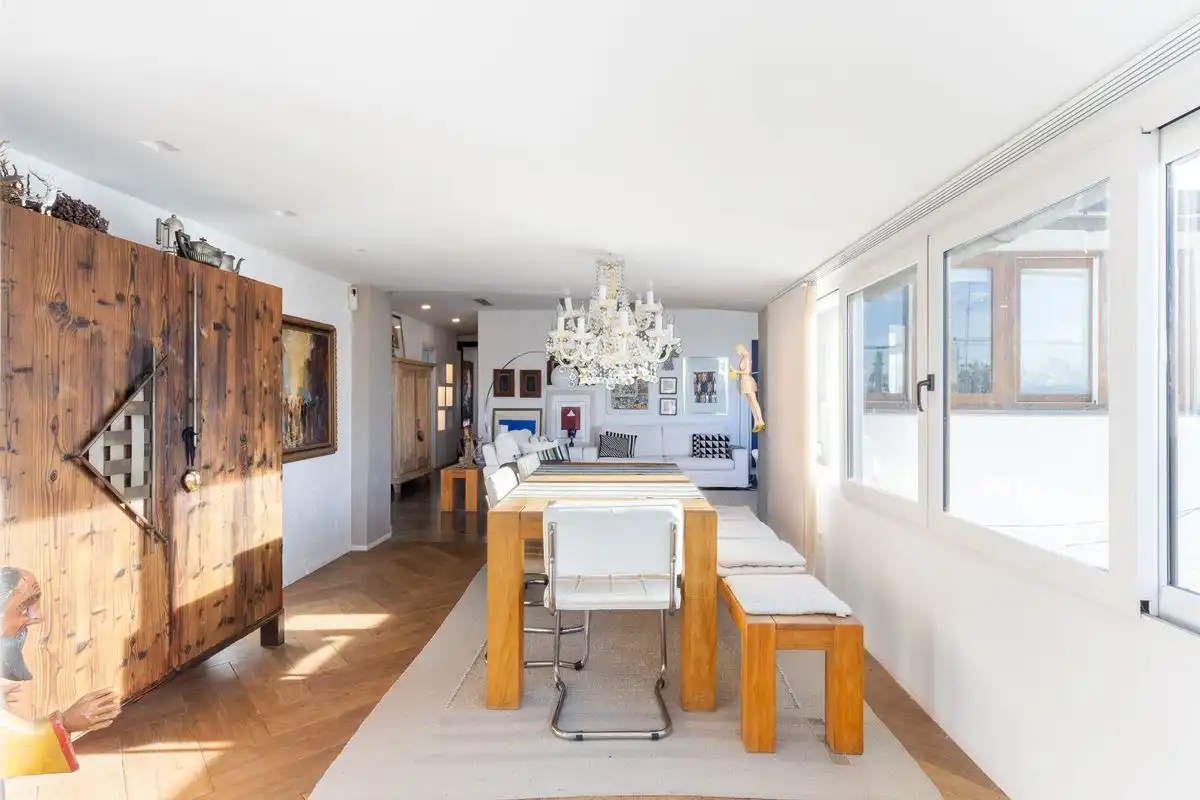 Comedor de Ático de alquiler en Valencia con Aire acondicionado, Calefacción y Terraza