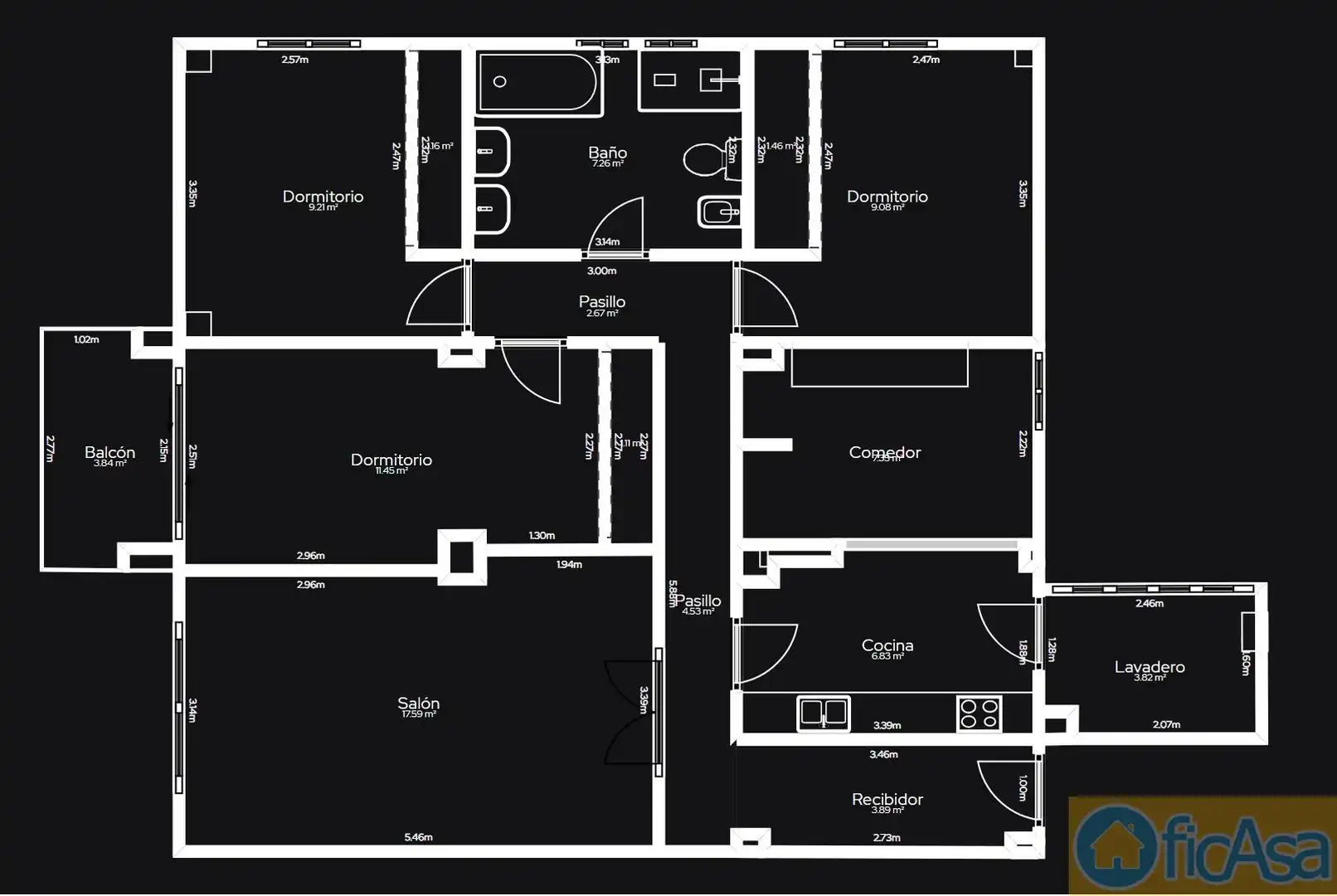 Flat for sale in Castellón de la Plana / Castelló de la Plana  with Air Conditioner, Parquet flooring and Balcony