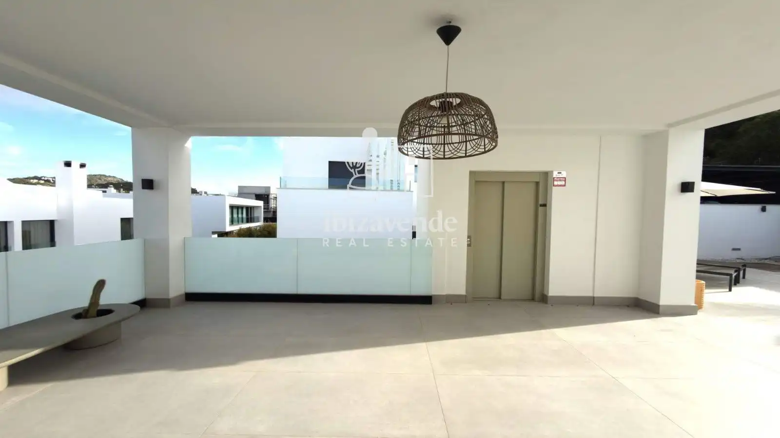 Terraza de Casa o chalet de alquiler en Santa Eulària des Riu con Aire acondicionado, Calefacción y Piscina