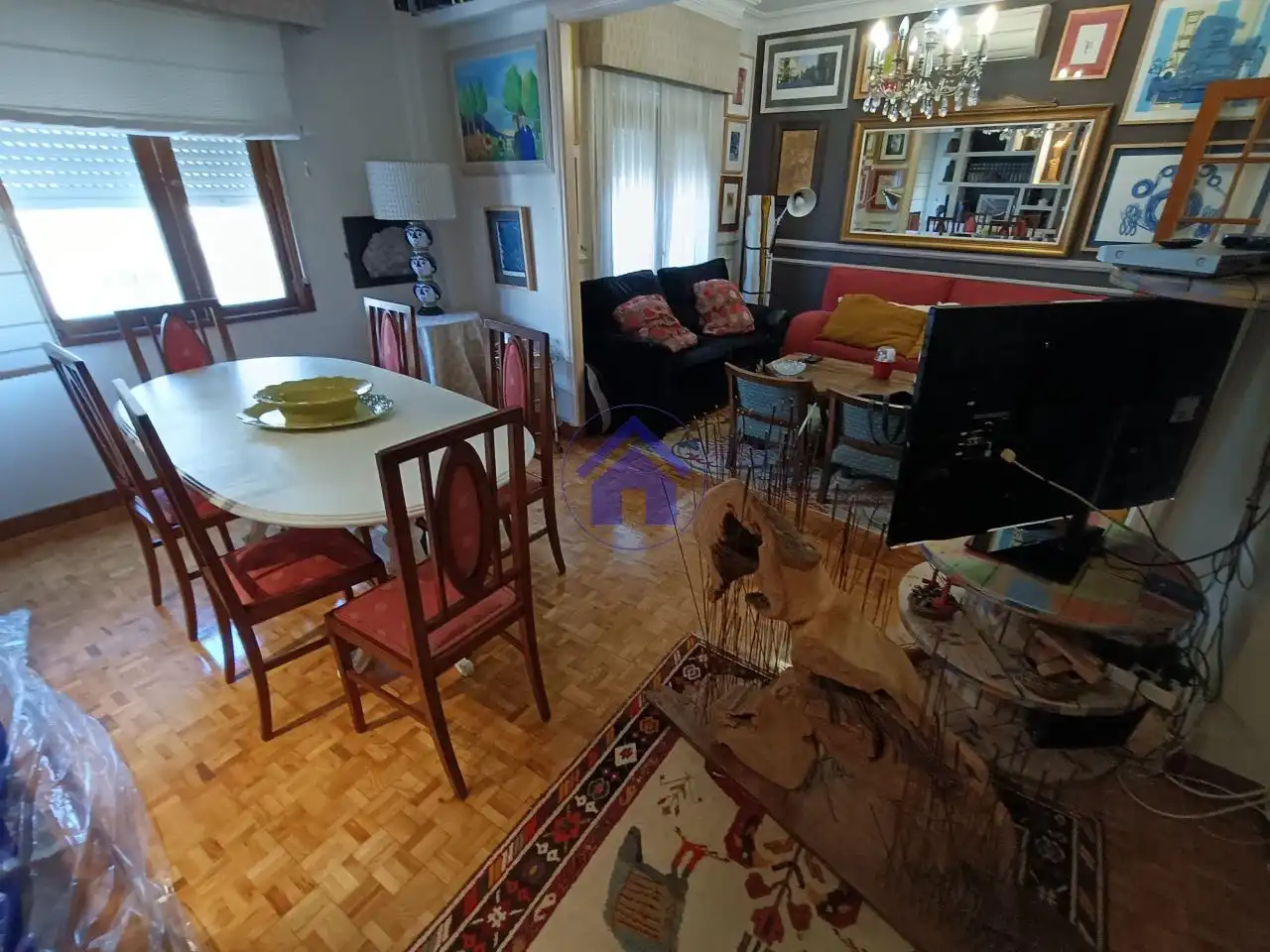 Sala de estar de Piso de alquiler en Vigo  con Calefacción, Parquet y Terraza