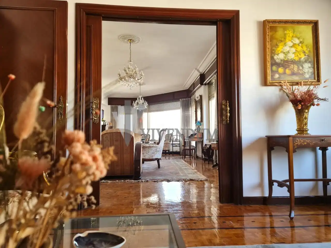 Dining room of Flat for sale in Vigo   with Heating, Parquet flooring and Terrace