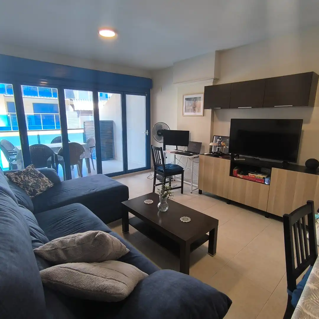 Sala de estar de Piso en venta en Peñíscola / Peníscola con Aire acondicionado, Terraza y Amueblado
