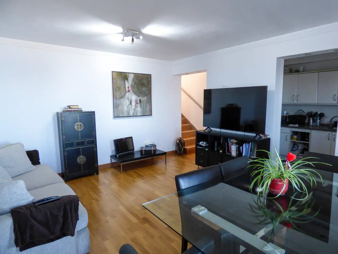 Sala d'estar de Casa adosada en venda en El Rosario amb Parquet, Forn i Rentadora