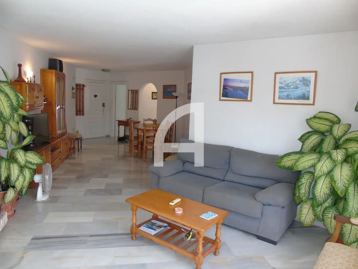 Wohnzimmer von Dachboden zum Verkauf in Mijas mit Klimaanlage, Heizung und Terrasse