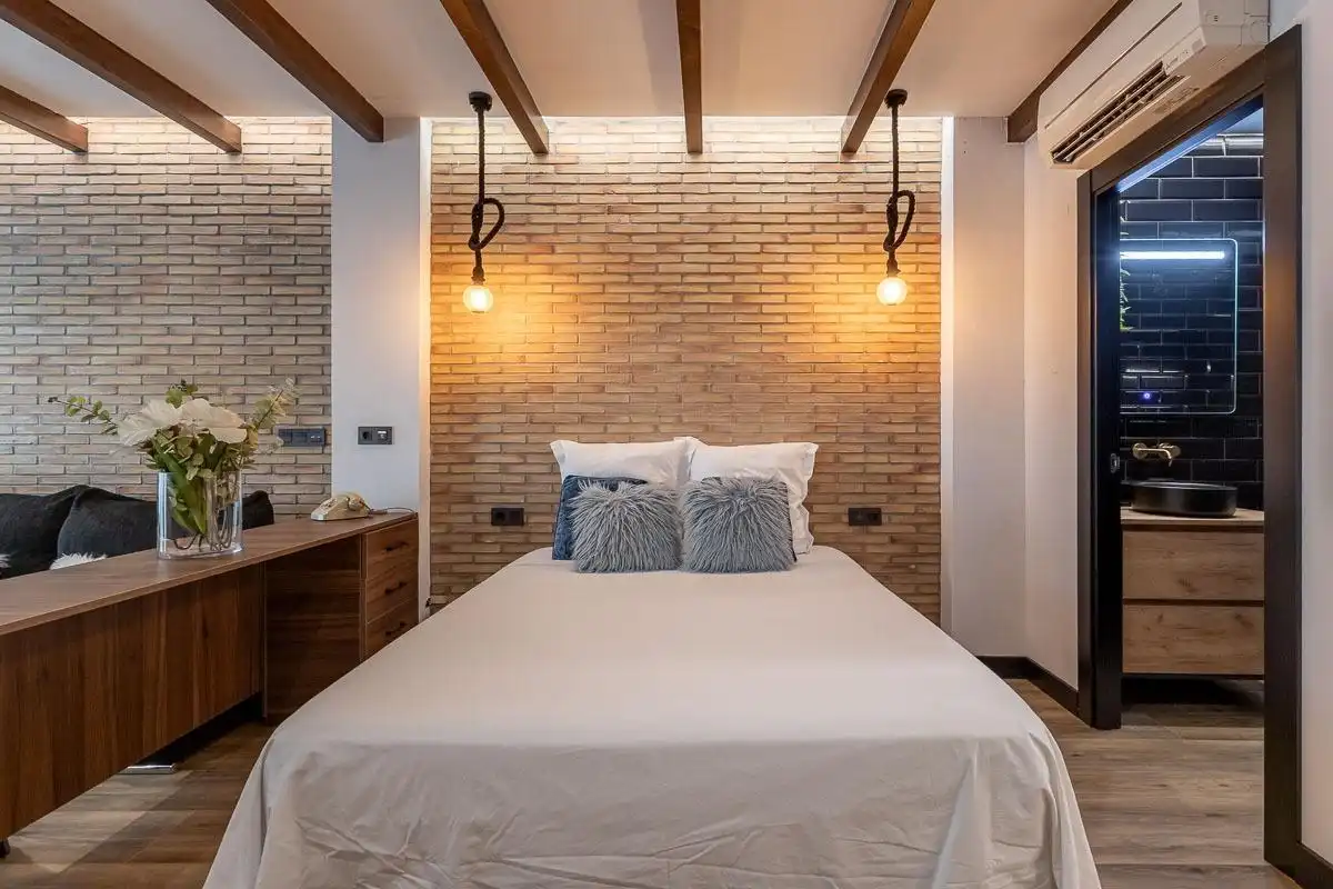 Schlafzimmer von Wohnung zur Miete in Granada mit Möbliert