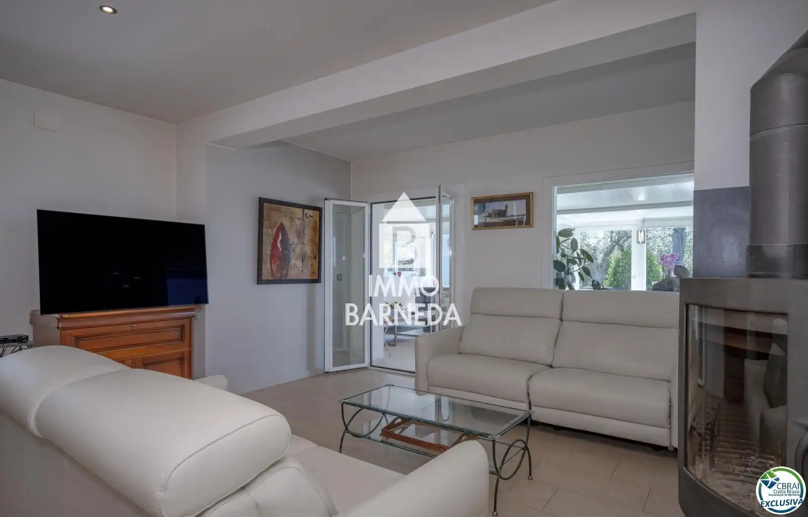 Sala de estar de Casa o chalet en venta en Palau-saverdera con Aire acondicionado, Calefacción y Jardín privado