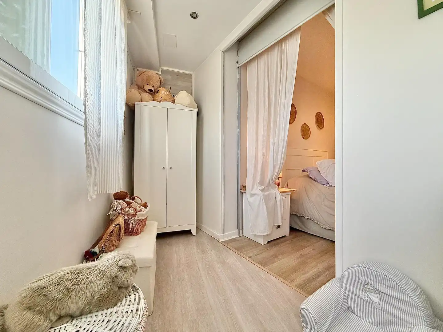 Bedroom of Flat for sale in Terrassa  with Heating, Parquet flooring and Terrace