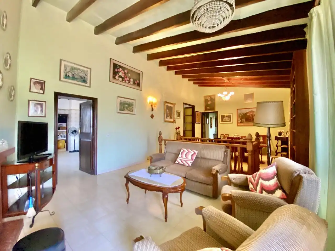 Wohnzimmer von Haus oder Chalet zum Verkauf in  Palma de Mallorca mit Privatgarten, Terrasse und Abstellraum