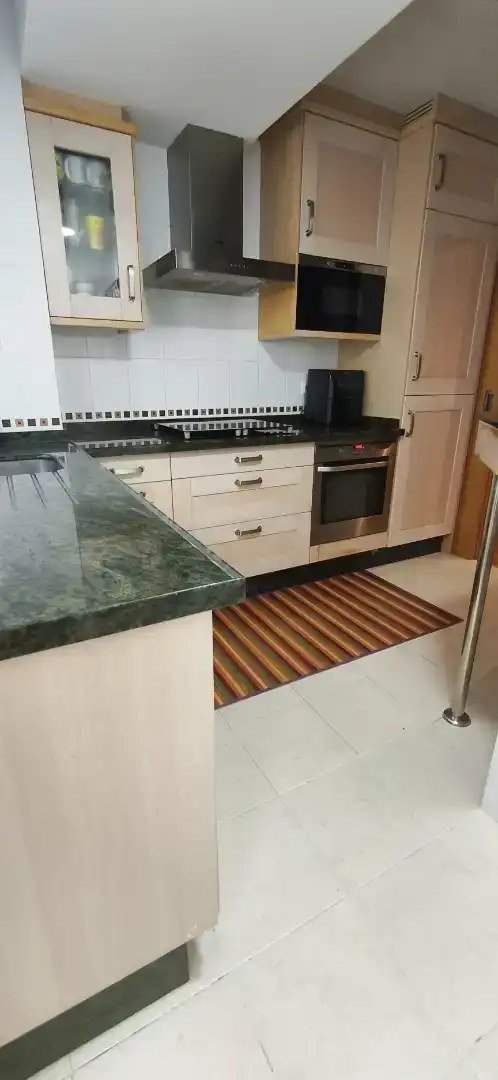 Kitchen of Flat for sale in Boqueixón  with Parquet flooring, Storage room and Furnished