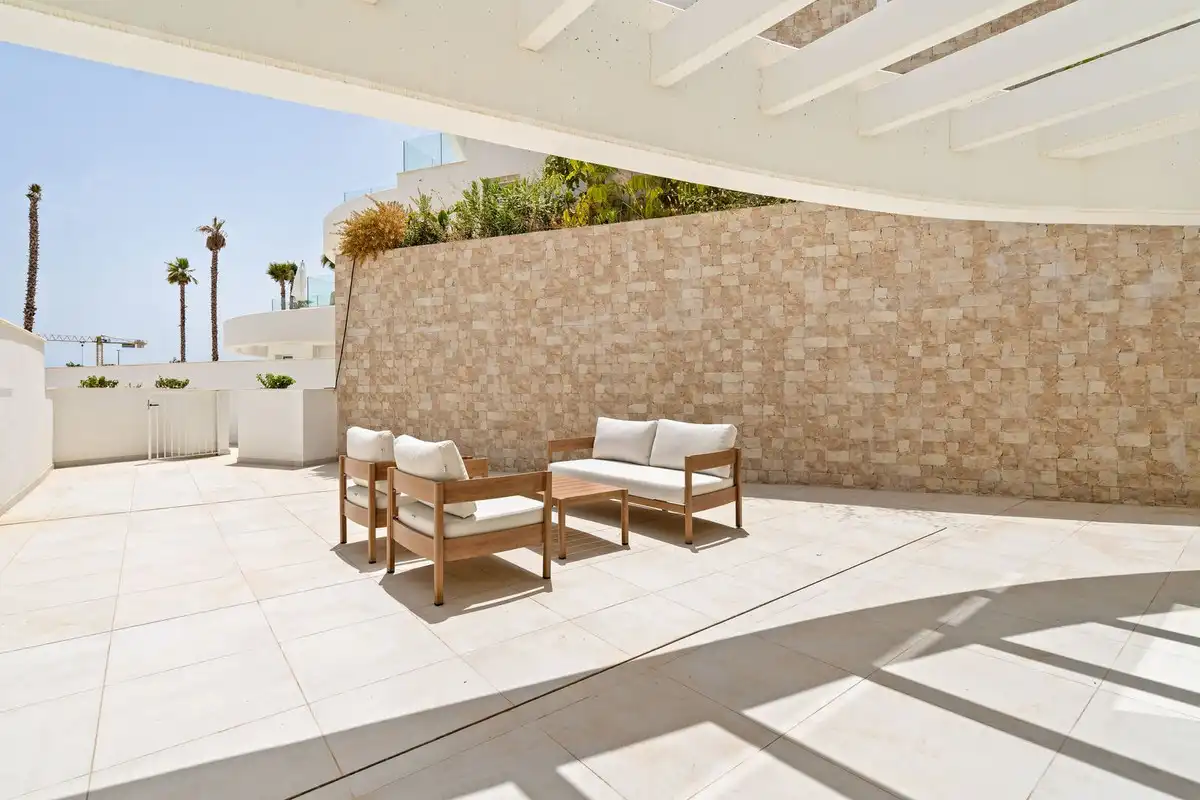 Terrasse von Erdgeschoss zum Verkauf in Mijas mit Klimaanlage, Heizung und Terrasse