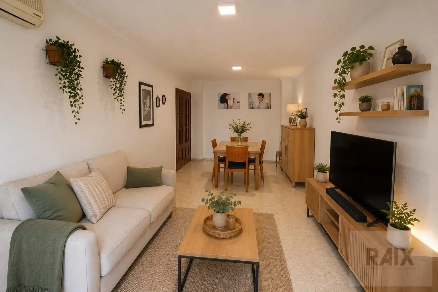 Sala d'estar de Pis en venda en Málaga amb Aire condicionat, Terrassa i Moblat
