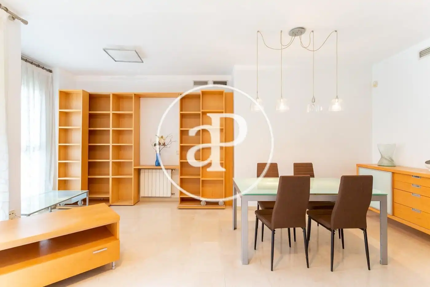 Dining room of Flat for rent in Valencia  with Air Conditioner, Heating and Private garden