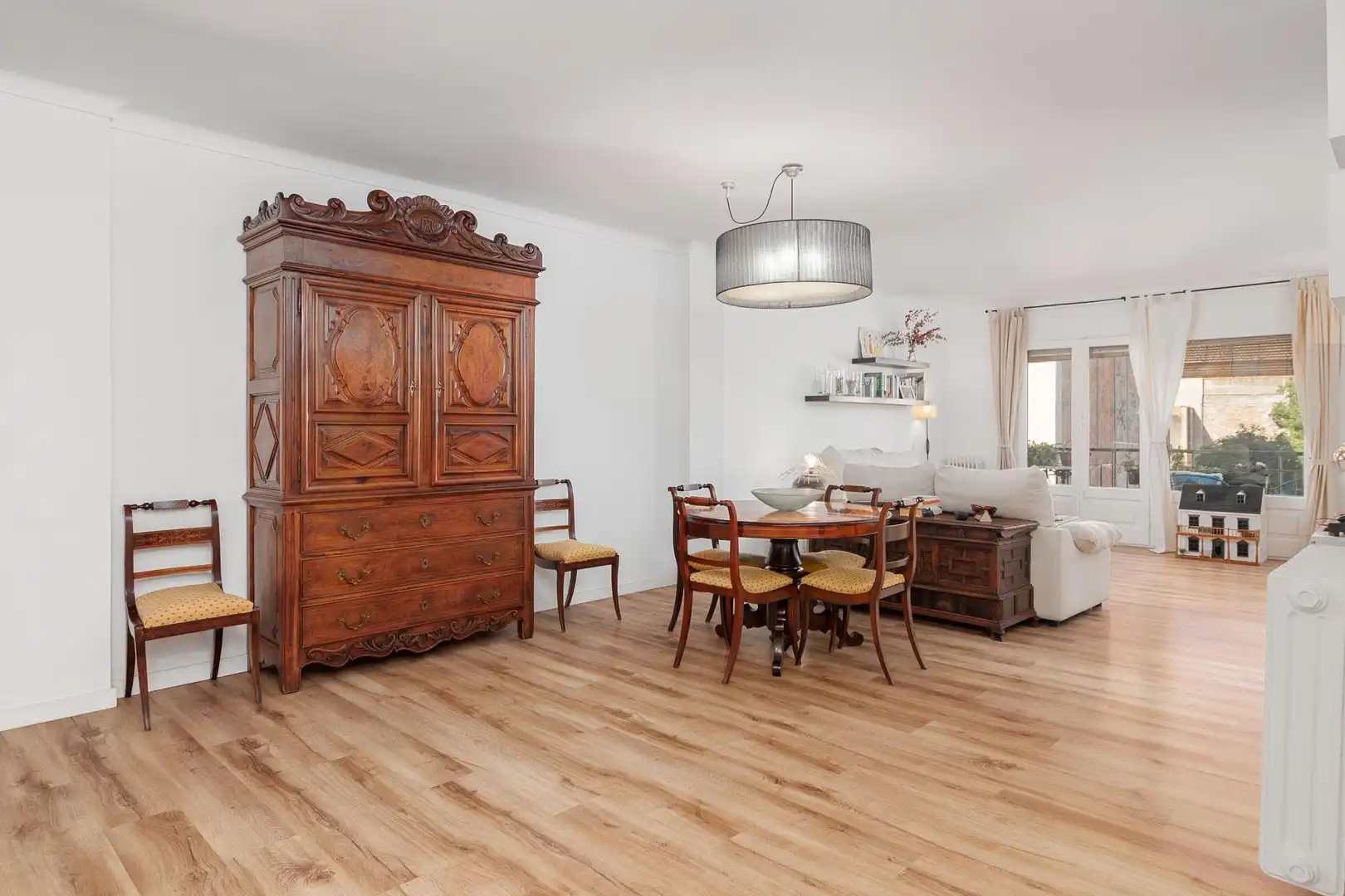 Esszimmer von Wohnung zum Verkauf in Figueres mit Heizung, Parkett und Terrasse