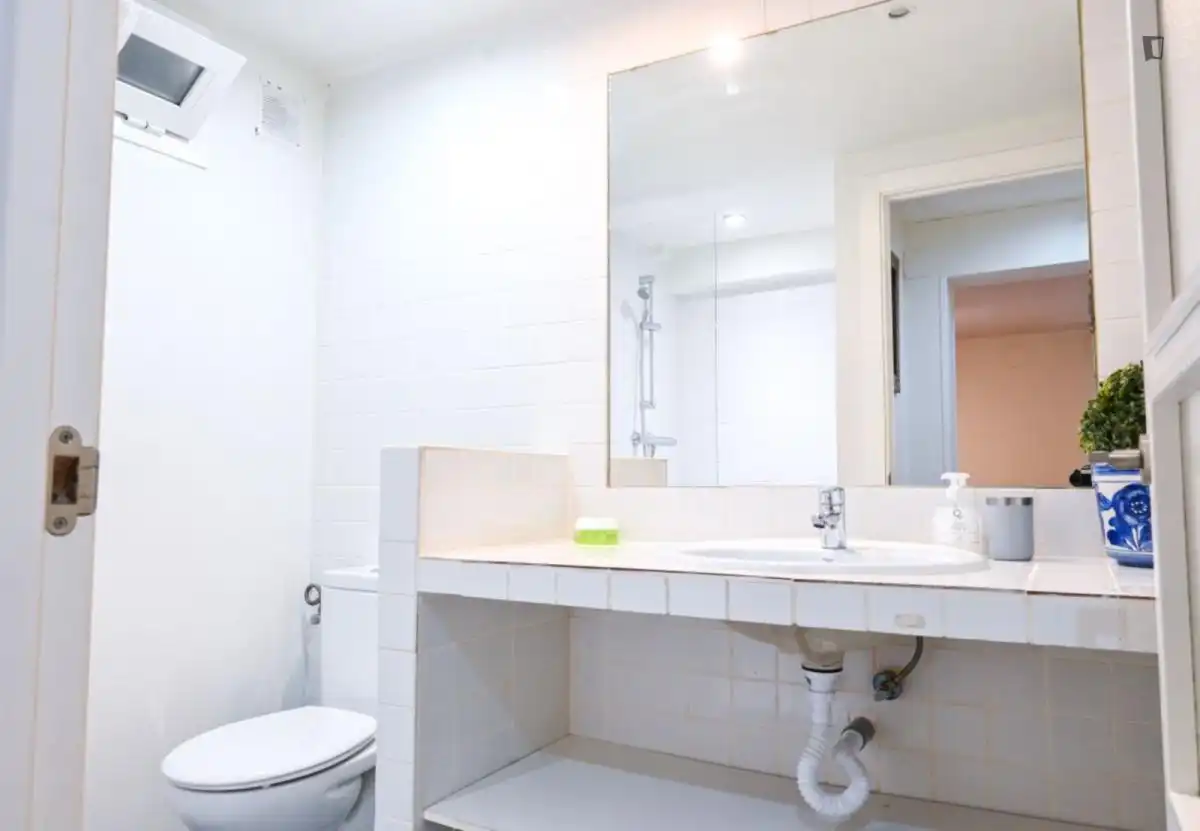 Bany de Apartament de lloguer en Madrid amb Calefacció, Moblat i Forn