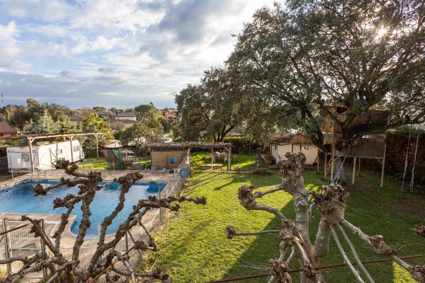 Swimming pool of Houses for sale in Villanueva de la Cañada  with Air Conditioner, Heating and Private garden