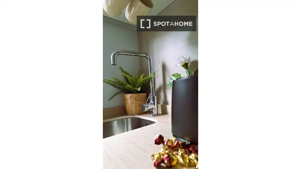 Kitchen of Study for share in Sevilla  with Air Conditioner, Heating and Terrace