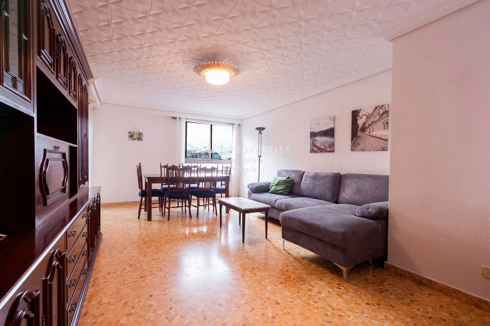 Living room of Flat to rent in  Valencia Capital  with Air Conditioner, Terrace and Furnished